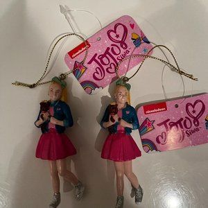 Jojo Siwa Christmas Ornaments Set‎ of 2 (New)
